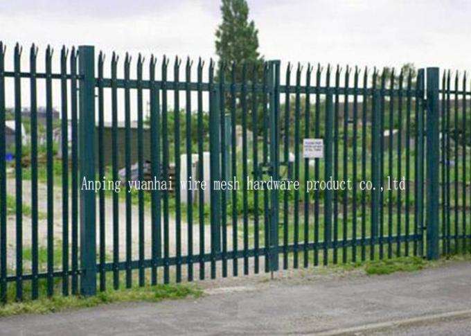 Emperne la palizada de acero abajo soldada con autógena que cerca el