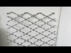 Hot Dip Galvanized Razor Barbed Wire Seguridad Militar 900mm bobina térmica