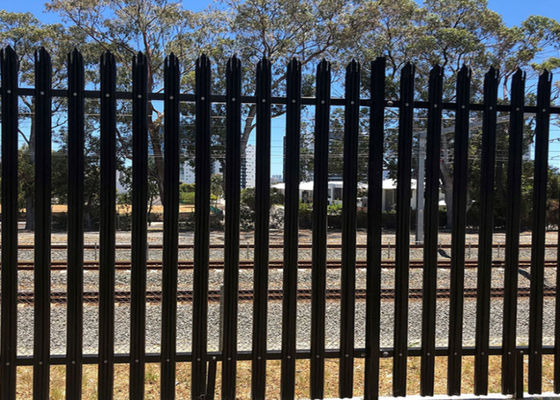 Steel Palisade Fencing 1.8m-3.0m Anti-Climb Security Barrier