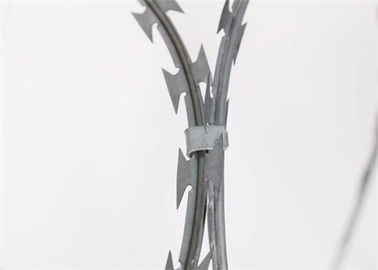 SS Grades ety Anti Climb Razor Barbed Wire Fencing Excellent Visibility For Prison