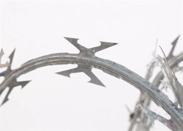 SS Grades ety Anti Climb Razor Barbed Wire Fencing Excellent Visibility For Prison