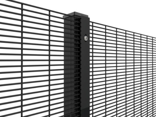 Electro Galvanized Pvc Coating 358 Mesh Fencing For Airport / Substation