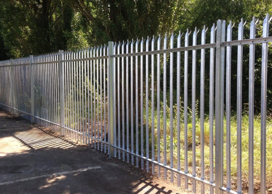 Palisade de acero con poco carbono de la seguridad residencial que cerca la prueba del roedor
