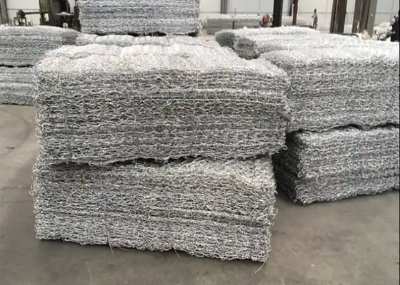 Caja de gavión recubierta de PVC con agujero cuadrado recubierta de zinc 220-270g