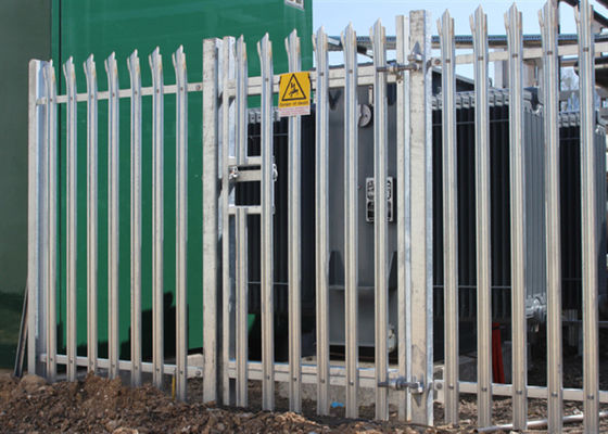 Valla de Palisada de Acero Galvanizado de Seguridad W Pale, Jardín de Hierro Forjado de 1.8m