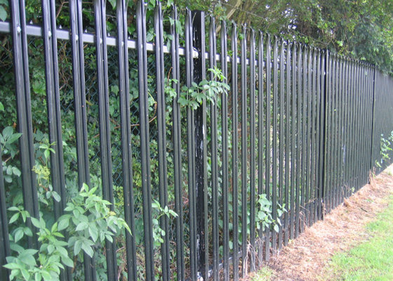 Cercas de acero tubular recubiertas en polvo cercas de acero con palisado cercas de acero con picos 65*2,0mm