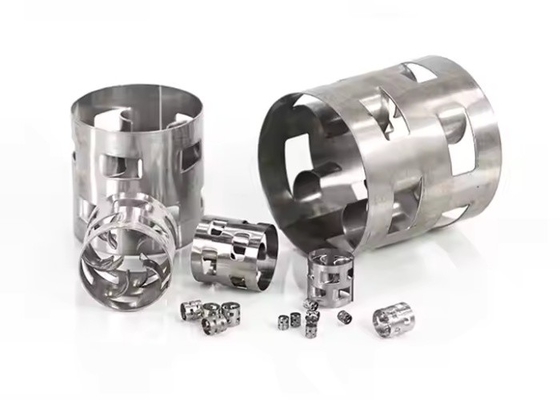 25*25*0.3mm Pall Ring Metal Tower Packaging para el lavado de gas SS304