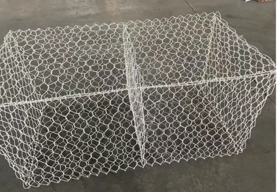Acero bajo en carbono HDG Gabion Baskets 100 * 120mm para la línea Boudary