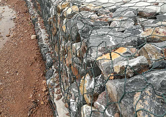 Redes de gabión recubiertas de zinc de alta resistencia a la corrosión 1.5x1x1m para pared de contención