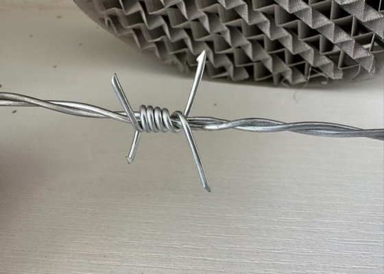 Alambre de púas de acero con alto contenido de carbono galvanizado para seguridad perimetral