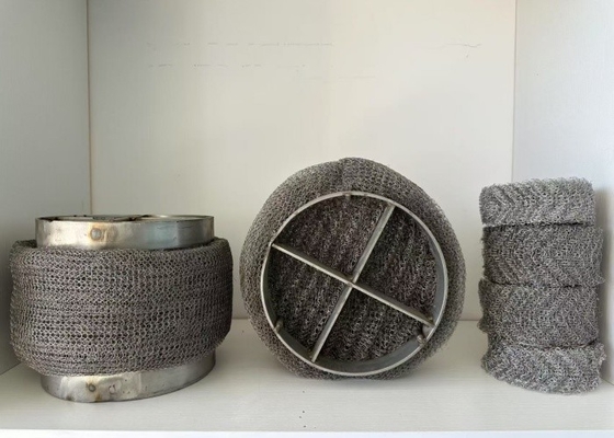 304 SS Mesh Demister Pad Eliminación de niebla duradera para sistemas químicos de gas de aceite