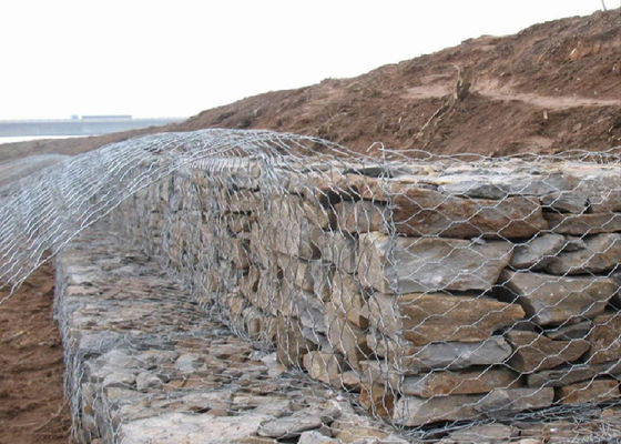 ASTM A974 Standard Gabion Wire Mesh con alambre de hierro de bajo carbono y zinc recubierto 220-270g