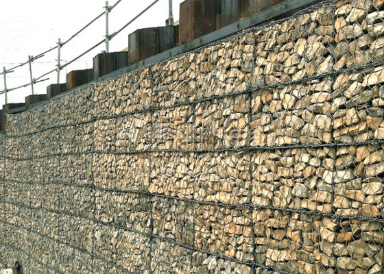 Alta resistencia fácil de instalar malla de gabión galvanizado para proyectos de conservación del paisaje