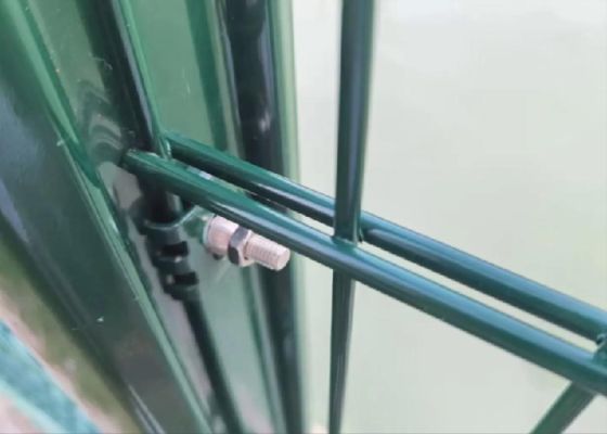 Recinto de alambre de doble bucle estético gris revestido con PVC para comunidades de villas