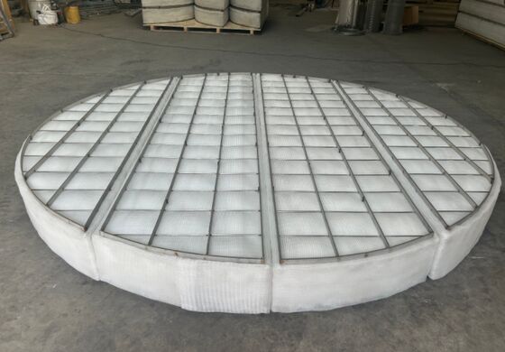 Cuadro de malla de alambre de tejido de punto de PP Demister Pad SS304 para la limpieza húmeda de SO2 3000mm