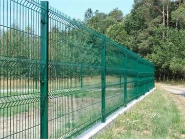 3D malla de alambre verde con curvas galvanizada sumergida caliente que cerca, valla de seguridad 358