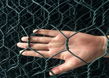 Perímetro hexagonal de la frontera del ejército del muro de contención de Gabion