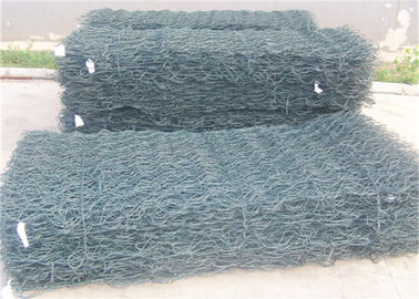 malla de alambre cubierta Pvc de Gabion de la protección del malecón de los 2mx1mx1m