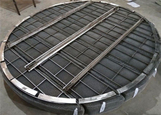 Pad Demister de malla de alambre para la separación química de gases líquidos 168 Kg/m3