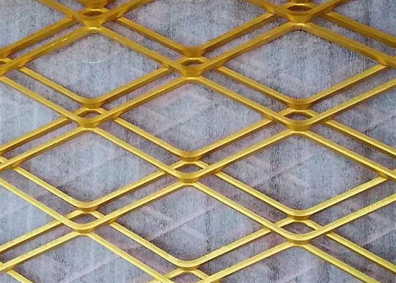 Diamond Hole cubierto polvo ISO amplió la malla de alambre del metal para la escalera de paso de la plataforma